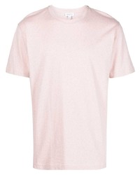 Мужская розовая футболка с круглым вырезом от Sunspel