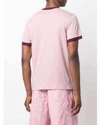 Мужская розовая футболка с круглым вырезом от Ami Paris