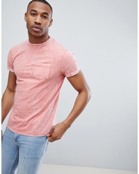 Мужская розовая футболка с круглым вырезом от Threadbare