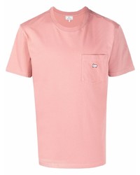 Мужская розовая футболка с круглым вырезом от Woolrich