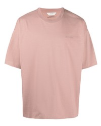 Мужская розовая футболка с круглым вырезом от Z Zegna