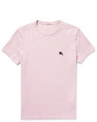 Мужская розовая футболка с круглым вырезом