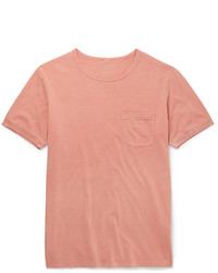 Мужская розовая футболка с круглым вырезом