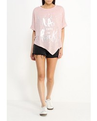 Женская розовая футболка с принтом от Aurora Firenze