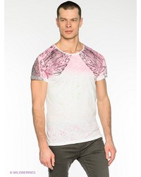 Мужская розовая футболка с принтом от JB casual