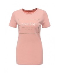 Женская розовая футболка от Calvin Klein Jeans