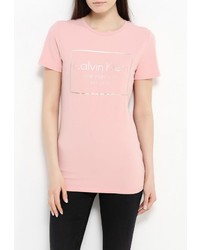 Женская розовая футболка от Calvin Klein Jeans