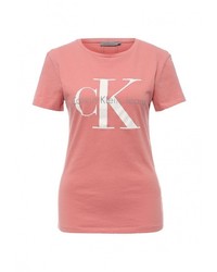 Женская розовая футболка от Calvin Klein Jeans