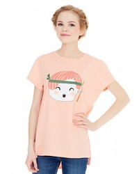 Женская розовая футболка от Grezzo