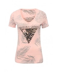 Женская розовая футболка от Guess Jeans