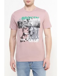 Мужская розовая футболка от Jack &amp; Jones