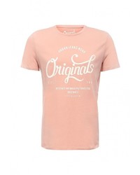 Мужская розовая футболка от Jack &amp; Jones