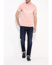 Мужская розовая футболка от Jack &amp; Jones