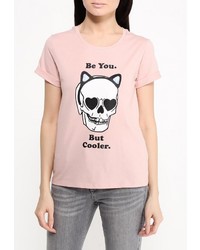 Женская розовая футболка от Jennyfer