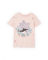 Женская розовая футболка от Mango