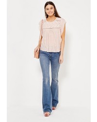 Женская розовая футболка от Mango