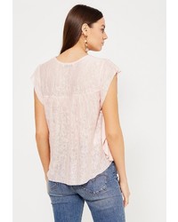 Женская розовая футболка от Mango