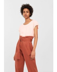 Женская розовая футболка от Mango