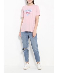 Женская розовая футболка от Modis