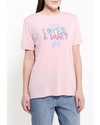 Женская розовая футболка от Modis