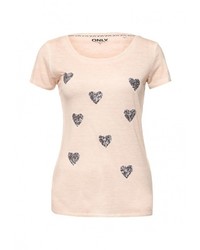 Женская розовая футболка от Only