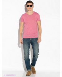 Мужская розовая футболка от Oodji