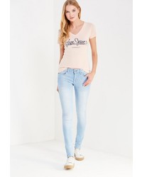 Женская розовая футболка от Pepe Jeans