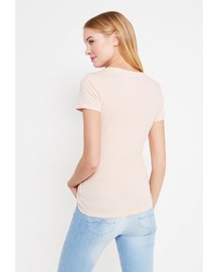 Женская розовая футболка от Pepe Jeans