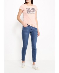 Женская розовая футболка от Tom Tailor Denim