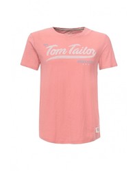 Мужская розовая футболка от Tom Tailor Denim