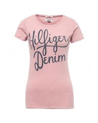 Женская розовая футболка от Tommy Hilfiger Denim