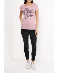 Женская розовая футболка от Tommy Hilfiger Denim