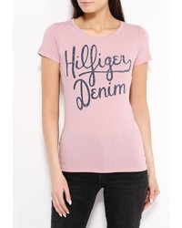 Женская розовая футболка от Tommy Hilfiger Denim