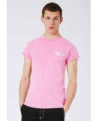 Мужская розовая футболка от Topman