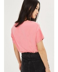 Женская розовая футболка от Topshop