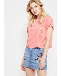 Женская розовая футболка от Topshop