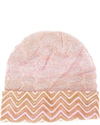 Женская розовая шапка от Missoni
