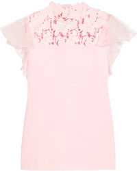 Розовая шелковая блузка от Giambattista Valli