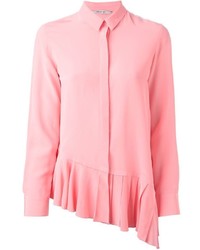 Женская розовая шелковая классическая рубашка от Neil Barrett