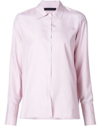 Женская розовая шелковая классическая рубашка от The Row