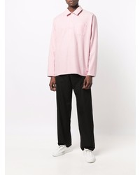 Мужская розовая шерстяная рубашка с длинным рукавом от MACKINTOSH