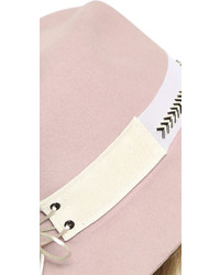 Женская розовая шерстяная шляпа