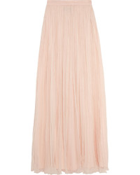Розовая шифоновая длинная юбка от Needle & Thread