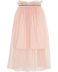 Розовая юбка из фатина с украшением от Mother of Pearl