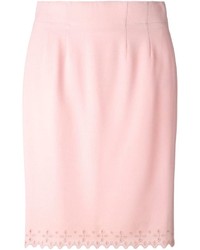 Розовая юбка-карандаш от Jean Louis Scherrer