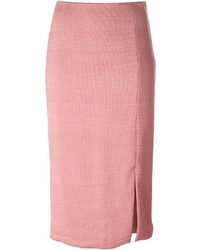 Розовая юбка-карандаш