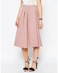 Розовая юбка-миди со складками от Asos