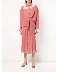 Розовая юбка-миди со складками от Lalo