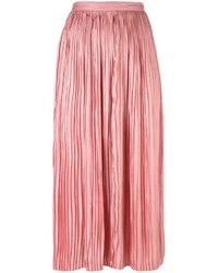 Розовая юбка-миди со складками от Tibi