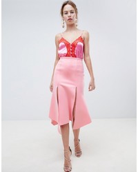 Розовая юбка-миди от ASOS DESIGN